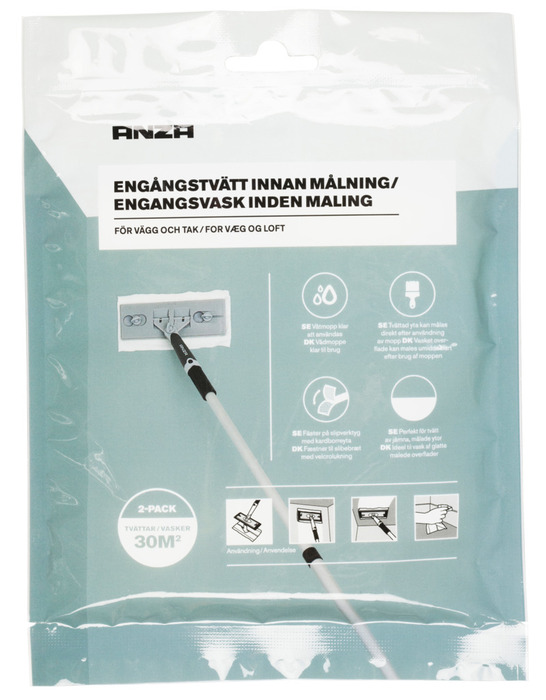 Engångstvätt t/vägg & tak 15 x 22 cm Anza